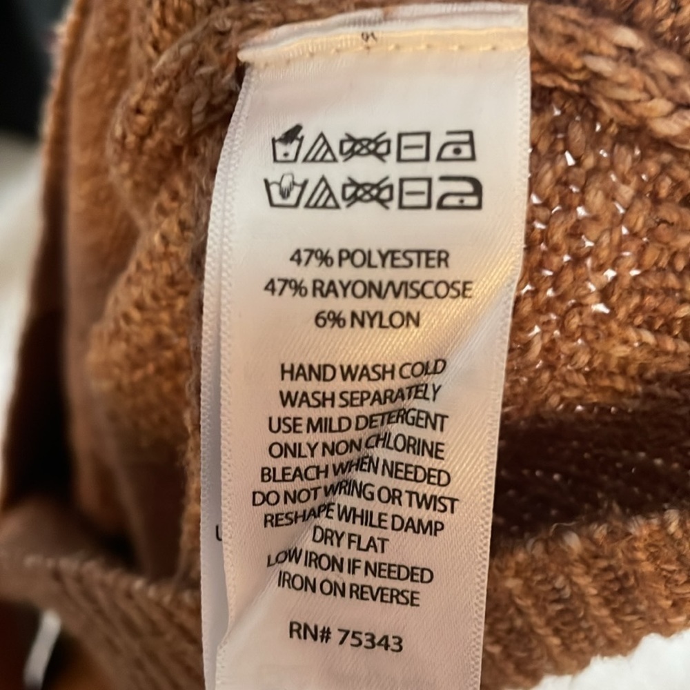 Joie tan caramel button up sweater small - Picture 6 of 6
